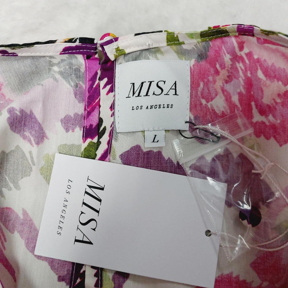 NEW Misa Emilia Pink Floral Summer Barbie Mini Dress P3188 - Picture 8 of 11